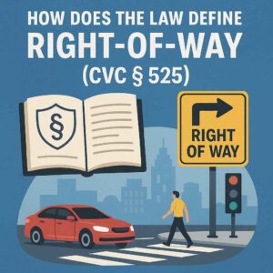 How Does the Law Define Right-of-Way (CVC § 525) Infographic