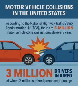 USA car accident infographic