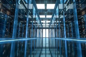 server room with shiny floor