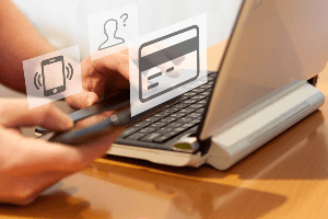 person working on a tablet 