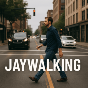 Pedestrian jaywalking legally in California
