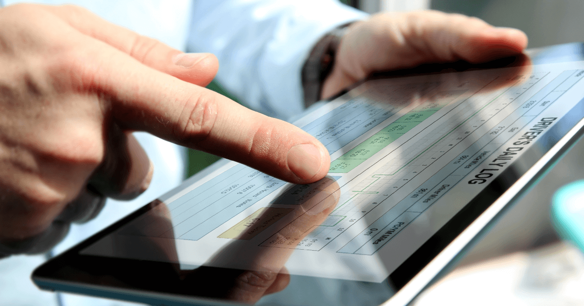 iPad with someone's driving data