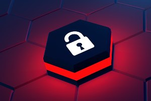 padlock icon data breach graphic