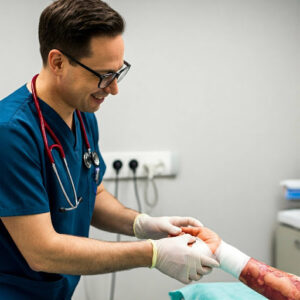 Burn injury after a car accident