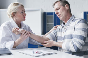 Injured victim after nerve damage accident in Sacramento, CA