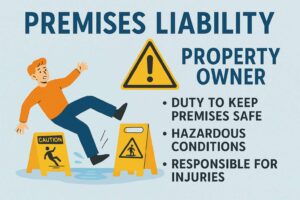 California premises liability infographic explaining injury risks and legal options