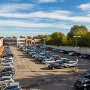parking lot in Sacramento, CA